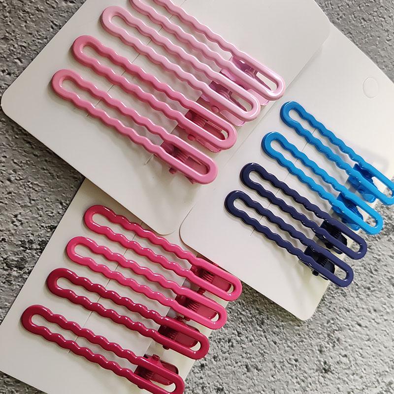 4pc Lovely Alloy Colorful Hair Side Clips Hairpin for Women Girls Children Retro Headband for Hair Accessories Headwear Ornament