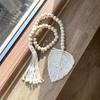 Durable Boho Style Wood Bead Curtain Ties Handmade Ins Curtain Tieback Rope Exquisite Wood Bead Ornament Window Curtains