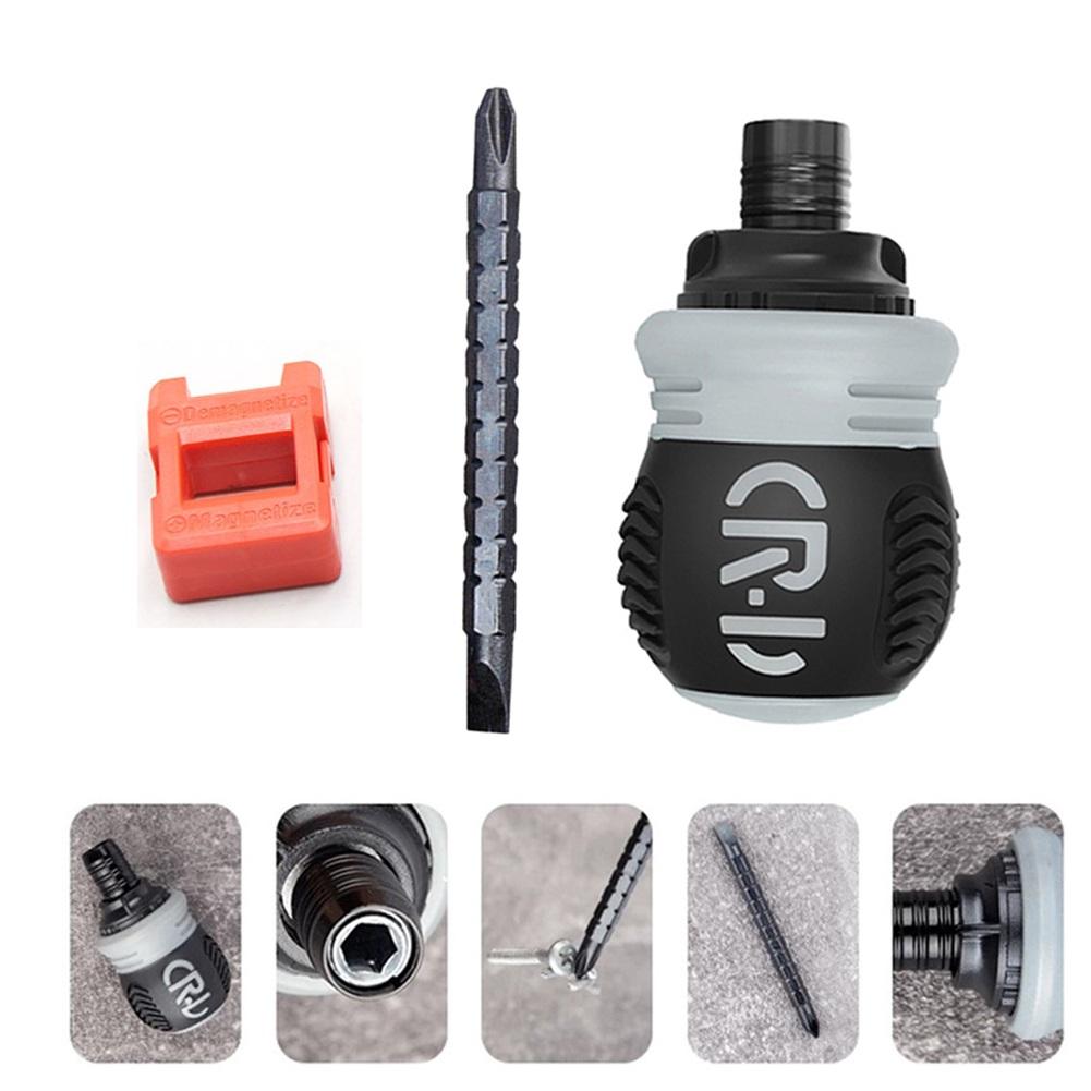 1 Set Doppelzweck Schlitz Kreuz 2 in 1 Ratsche Magnetischer Schraubendreher Reparatur Handwerkzeug Ratsche Schraubendreher Set