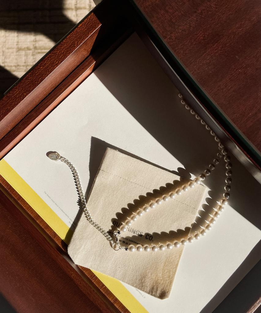 Ourthings Solitude Pearl Necklace