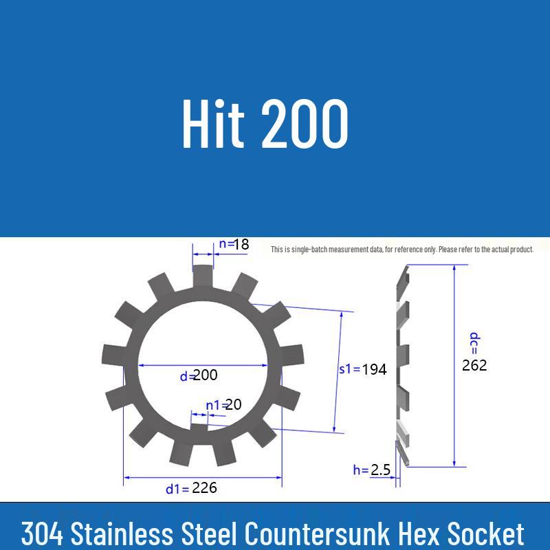 304 Stainless Steel Locking Stop Washer Nut, Round, DIN5406, In Stock