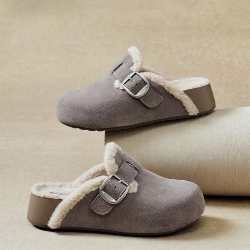 Single-shoe Women's Shoes, Thick-soled, Height-increasing, Flip-top, Half Support