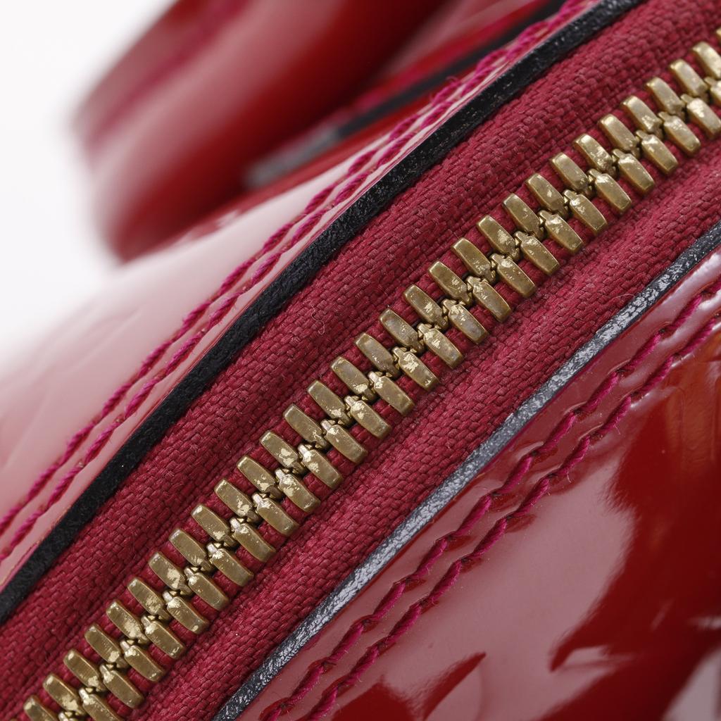 LOUIS VUITTON Alma BB Handbag M91606 2WAYShoulder Pomdamul Red Monogram Vernis Women Used
