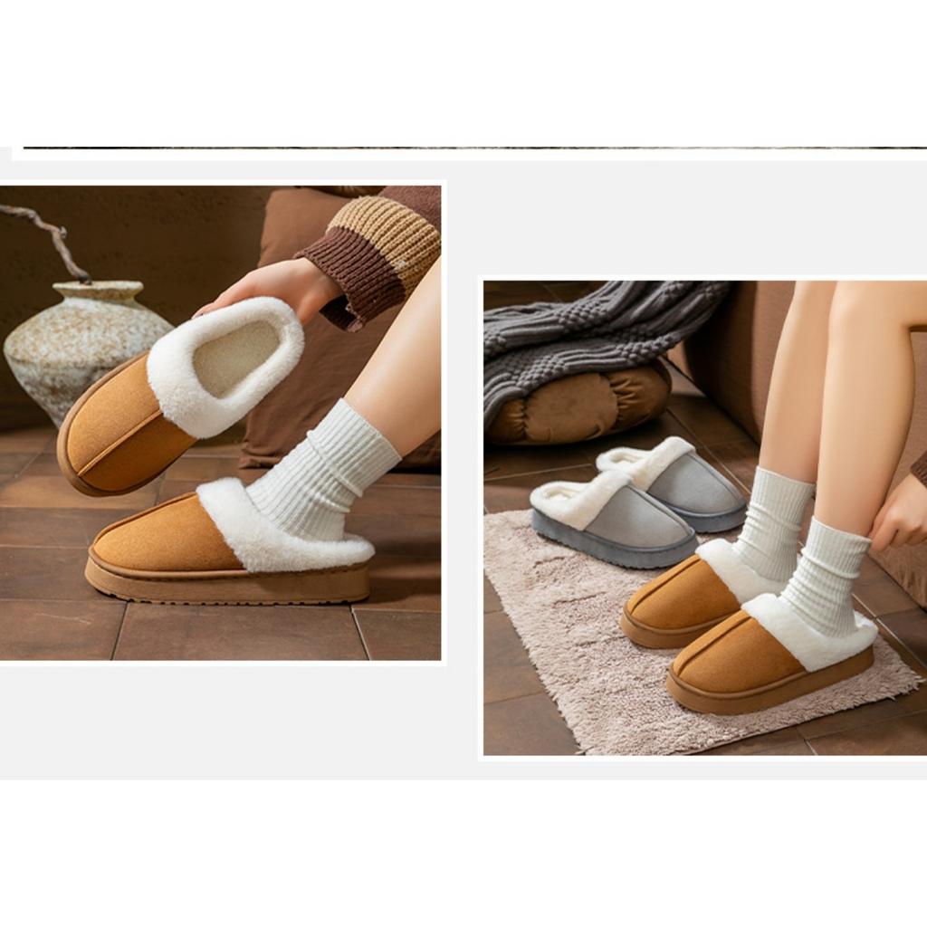 Unisex Couple Slippers, Winter Home Comfort In Fluffy Slippers with Soft Plush Upper and Comfortable