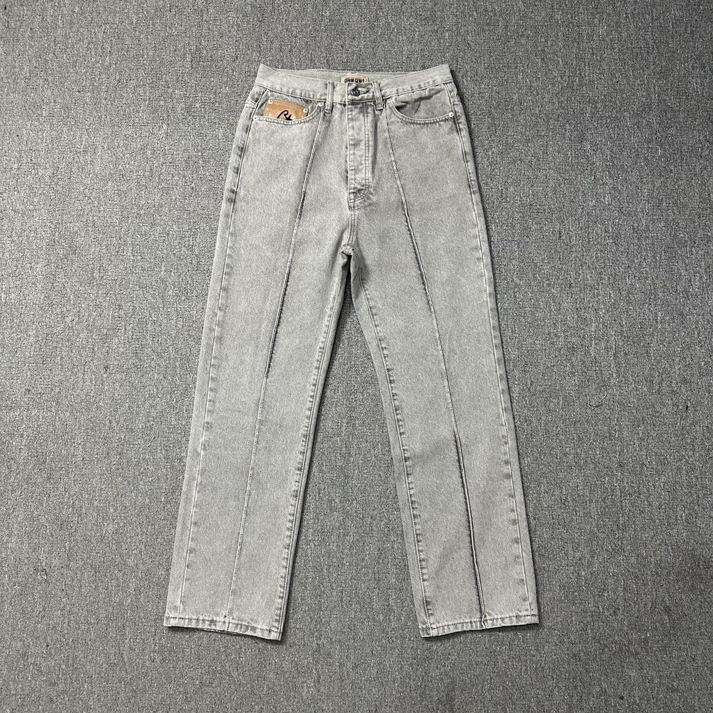 RogueWave Y2k Street Jeans til Mænd og Kvinder Mode Afslappede Par Jeans
