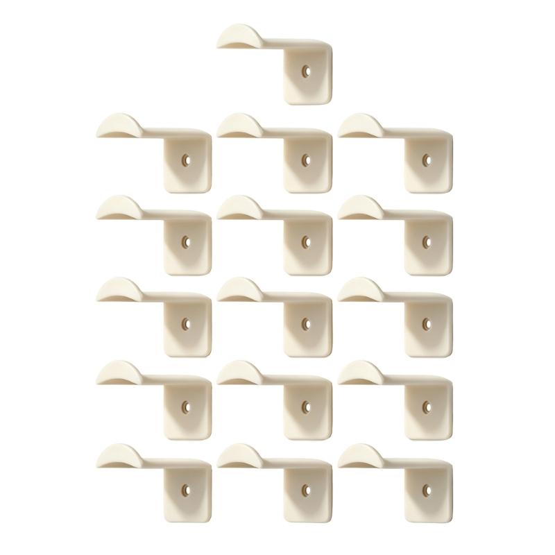 Wall-Mounted Hat Hanger Set with 16 ABS Holders and L-Profile Design for Cap Storage In Closets, Entryways and Bedrooms
