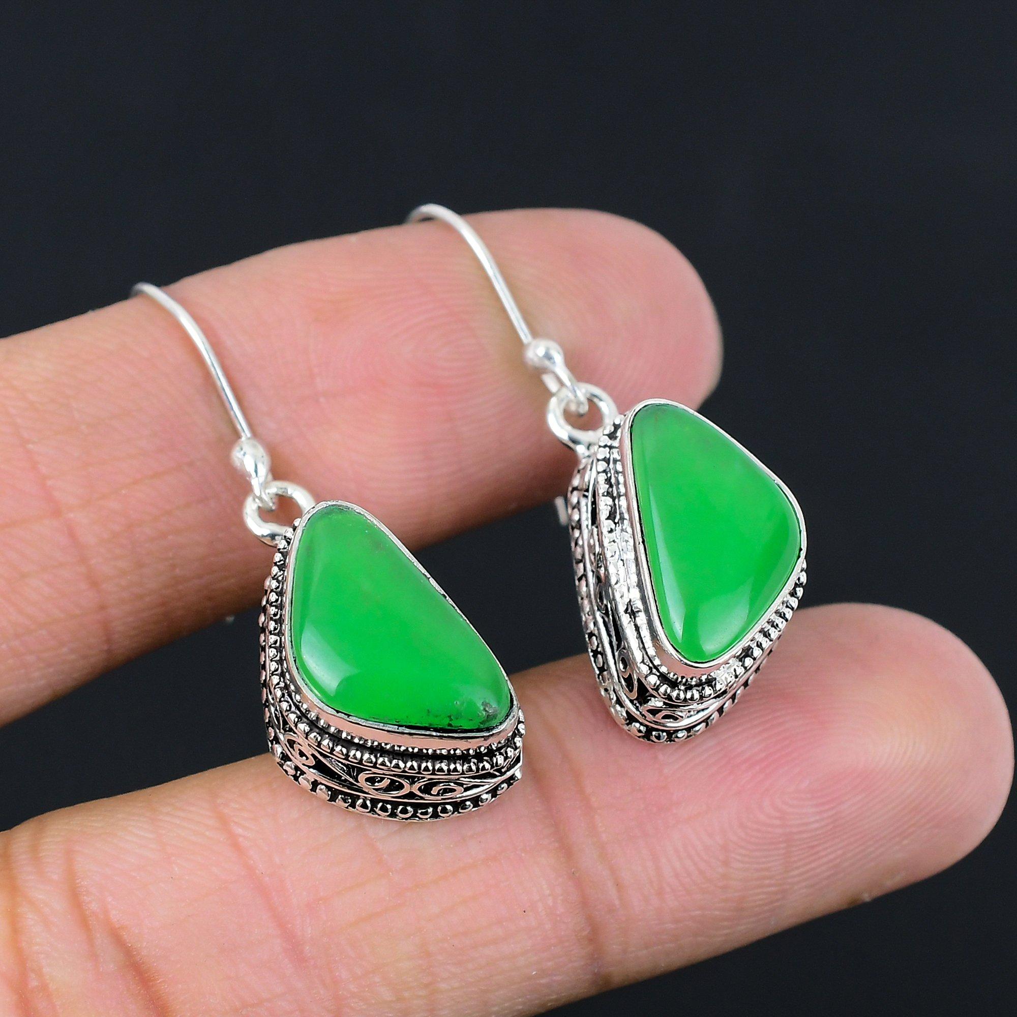 

Сделка ко Дню дочери Зеленый кианит Драгоценный камень Новые серьги-подвески Ювелирные изделия Серебро 925 пробы