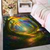 1PC Enchanted Rainbow Forest Path Print Carpet Rug for Living Room Bedroom Sofa Doormat Home Decor Non-slip Floor Mat