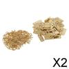 2x 50 Pieces Mini Hinges Vintage Cabinet Drawer Hinge Wooden Furniture Jewelry Gift Box Iron