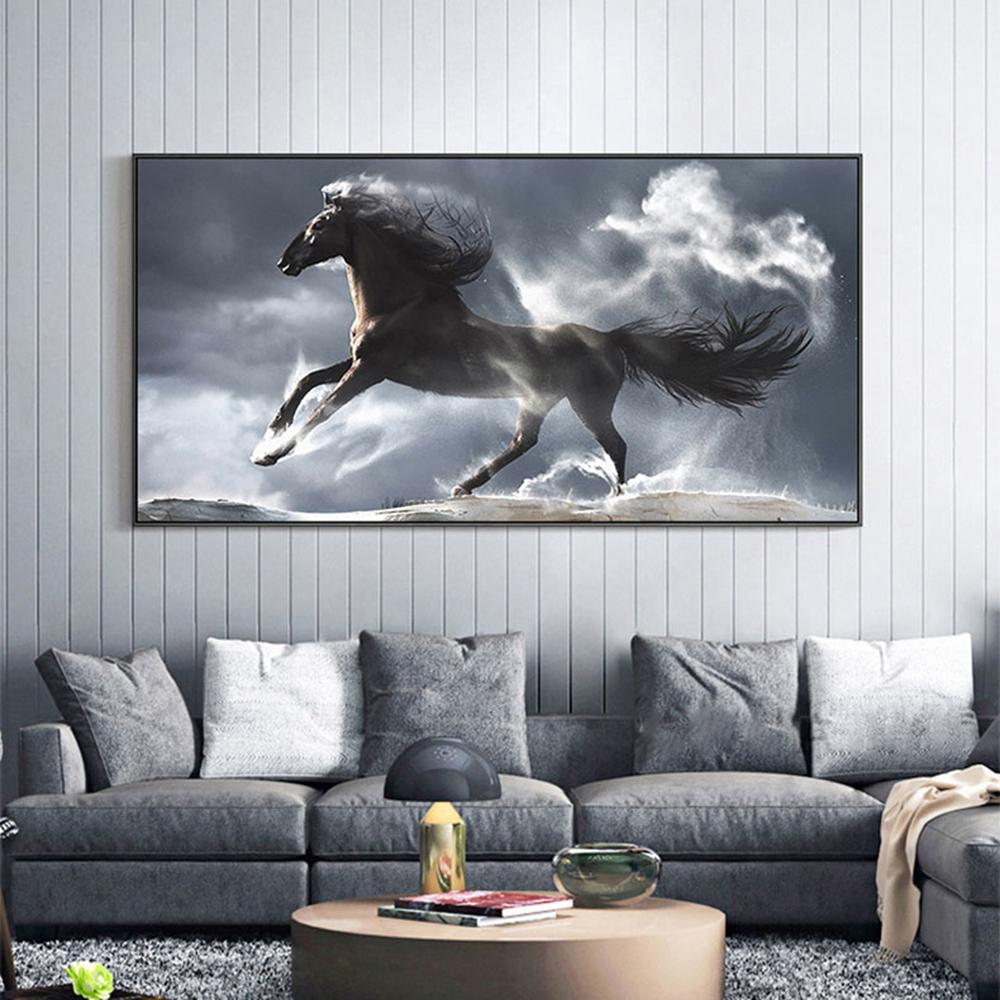 Chinese Style Galloping Horse Wall Art Posters Simple Atmosphere Modern Home Decor Canvas Painting Mural Pictures Prints Artwork