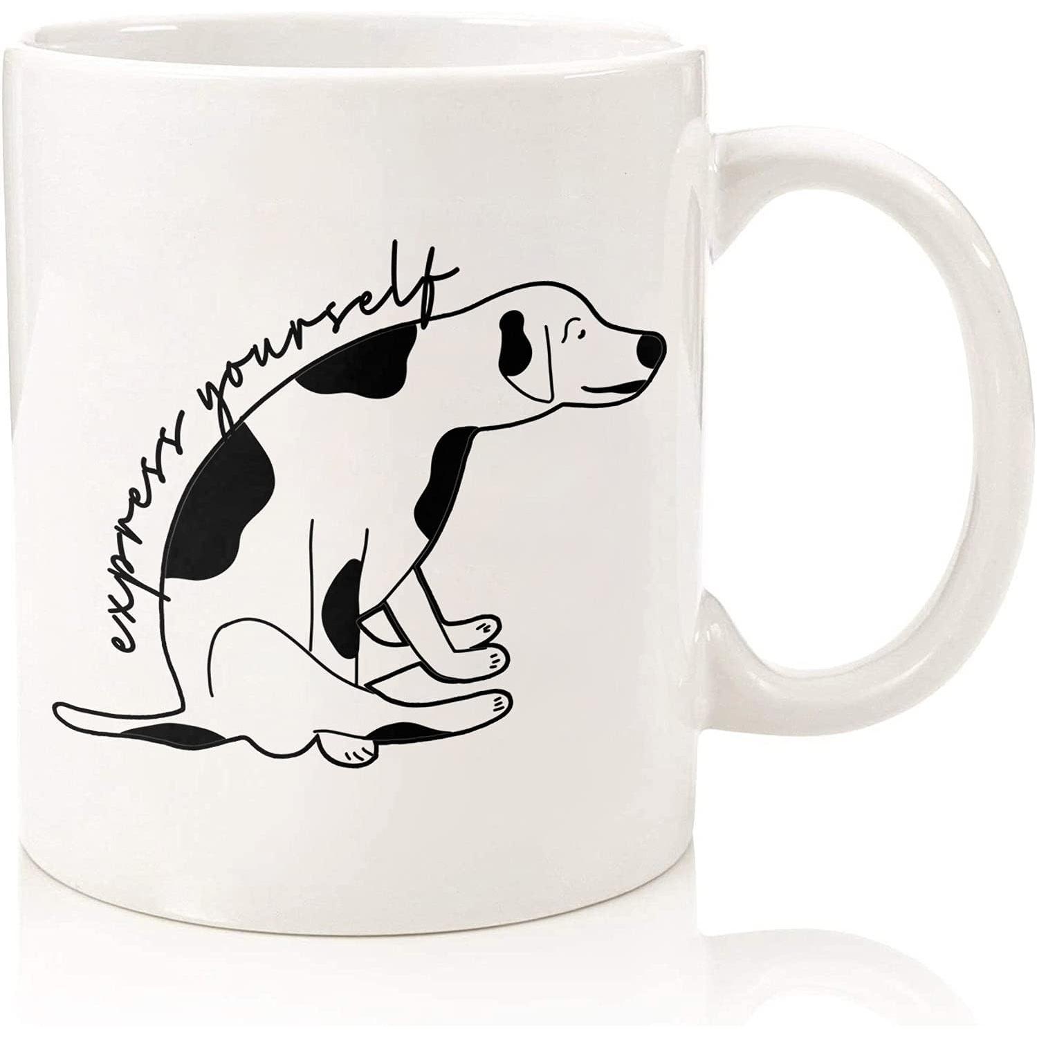 Veterinary Medicine Gift Appreciation Funny Vet Med Mug Express Yourself Dog Coffee Cup Vet Tech Gift for Men for Woman Vet Tech 320ml