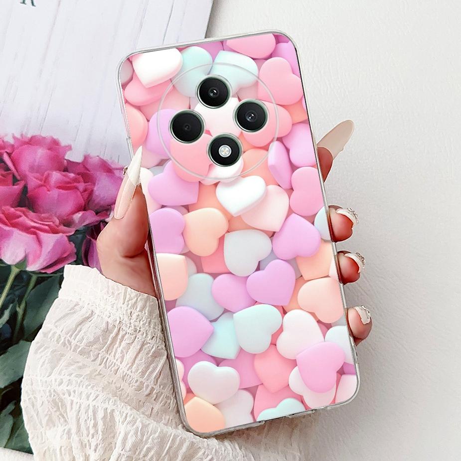 For Oppo Reno 12F 5G Case Reno12 FS CPH2637 Colorful Flowers Painted Cover Soft Silicone Case For Oppo Reno12 F 4G Reno12F Shell