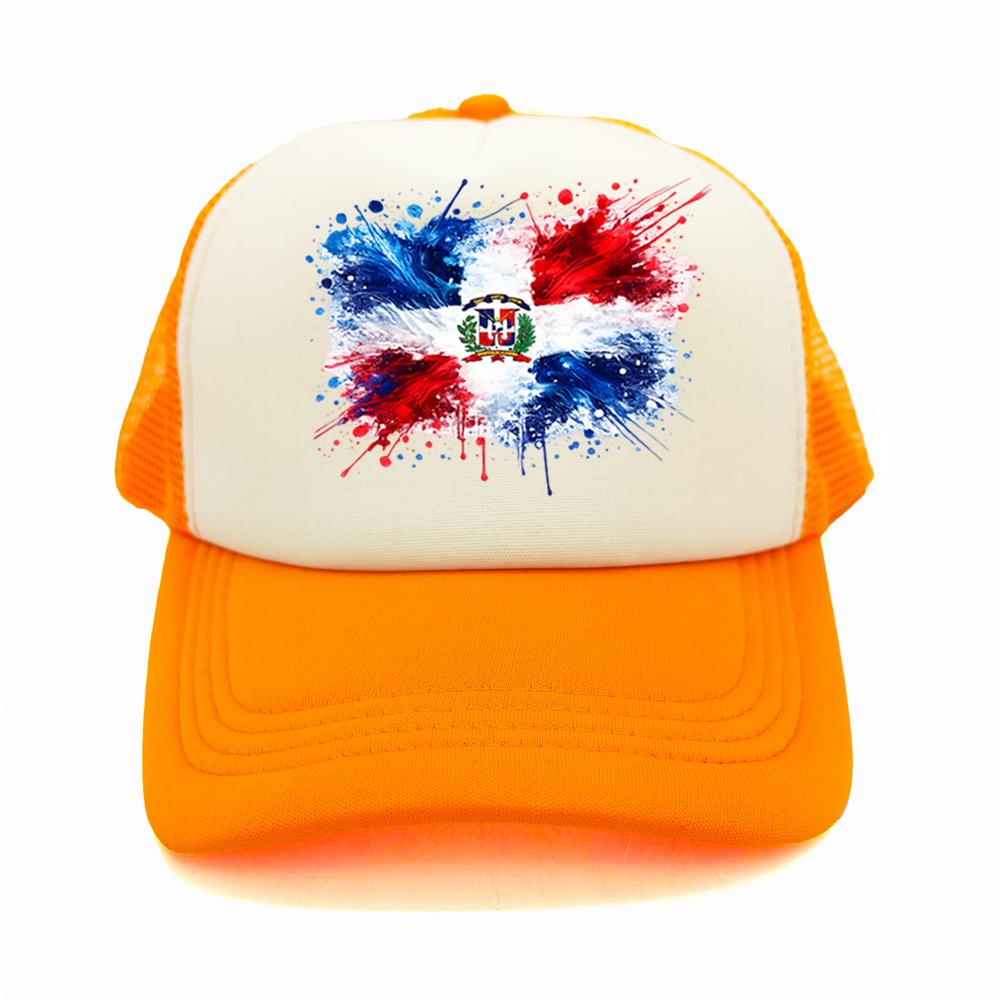 Dominican Republic Flag Baseball Cap Unisex Adjustable Mesh Hat Breathable DR Dominican Trucker Caps