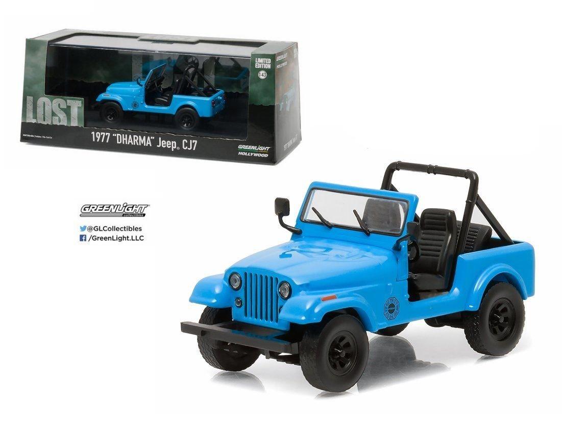 

GREENLIGHT 1977 Jeep Jeep 1/43 CJ-7 Dharma (Lost) [86309] [Hollywood Series] синий