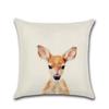 Cute Cartoon Rabbit Printed Cushion Cover Cotton Linen Bear Owl Pillow Case Sofa Decorative Pillowcases Cover Funda De Almohada
