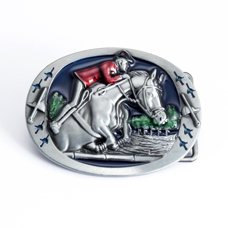 Men s Smooth Buckle Zinc Alloy Belt - Special Equestrian Design