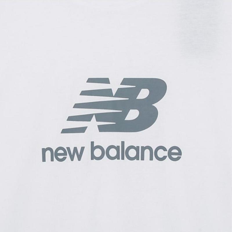 New Balance STacked Logo T-Shirt weiß mT41502wT