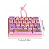 26-Key Keyboard Fidget Clicker Keychain Multi Mechanical Buttons Stress Relief Toy Cute Bag Pendant Gift