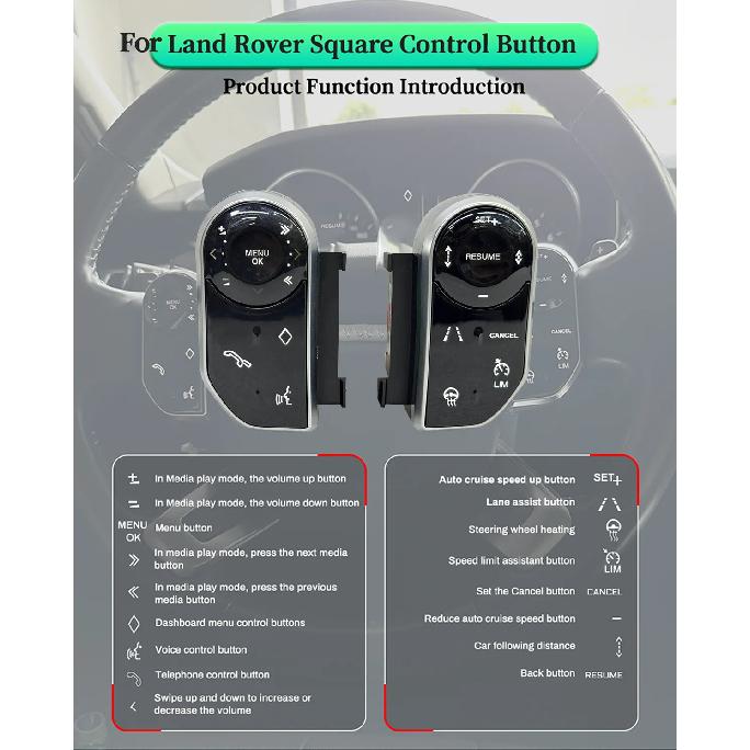 Car Steering Wheel Buttons for Range Rover Vogue L405 Sport L494 for Land Rover Discovery 5 Style Keys Touch Button