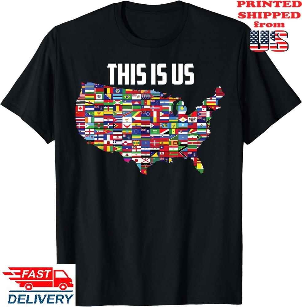 This Is US International Flags Citizens Immigrant Gift T-Shirt , Unisex Tee Unisex T-Shirt XXL