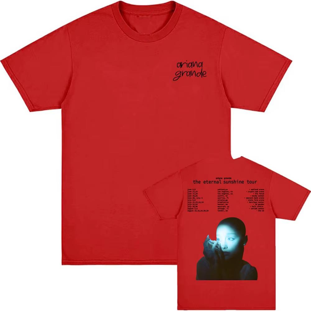 

Ariana Grande The Eternal Sunshine Tour Tshirt Cotton Short Sleeve Loose T Shirts Singer Graphic Print Teeshirt Women Men Tees 4XL
