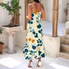 Women's Long Beach Casual Elegant Spaghetti Strap Maxi Dress Stitching Low-key Flowing Bohemian Dress