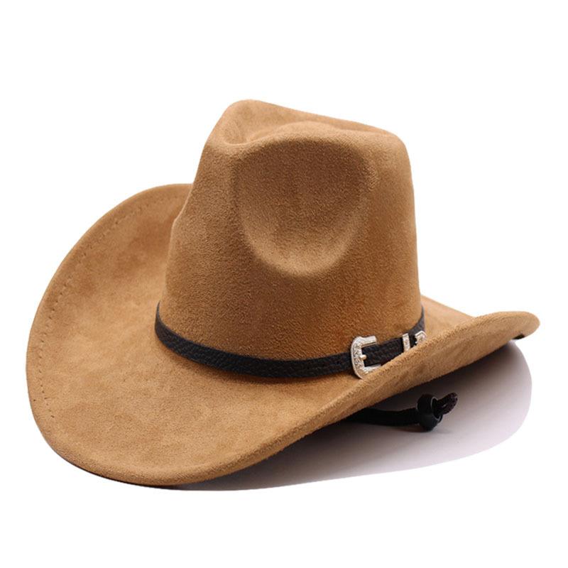 Suede Sunscreen Jazz Hat New Belt Riding Hat Prairie Western Cowboy Hat Tibetan Hat