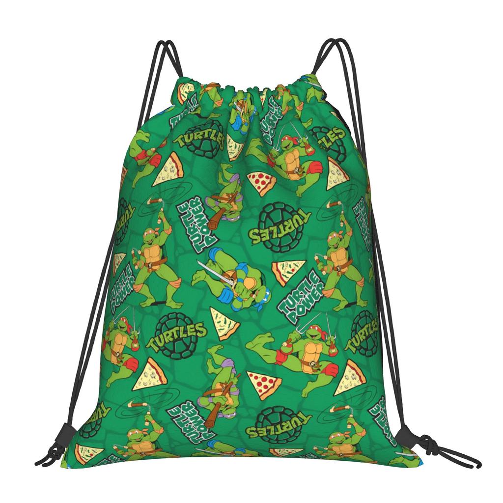 Custom Ninjas Turtles Drawstring Backpack Sports Gym Bag for Men Women Superhero Training Sackpack