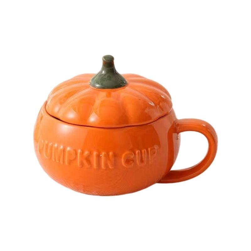  Elegant Ceramic Pumpkin Coffee Cup Dishwasher Safe Fall Party Essential Decoration