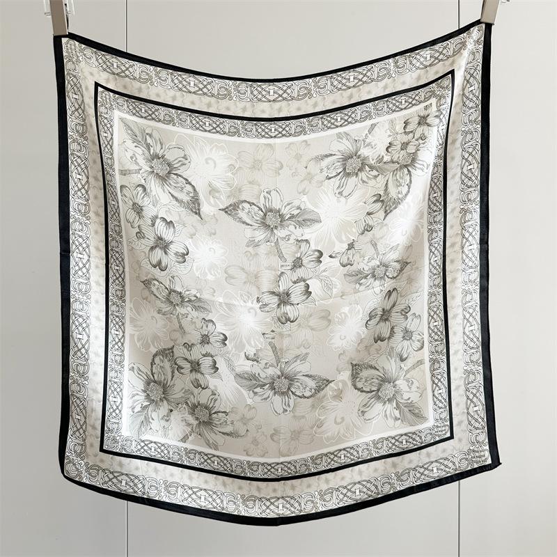 Old Qianfeng Silk Scarf Spring and Autumn Commuting Versatile High-end Mulberry Silk Scarf with Temperament Decorative Scarf