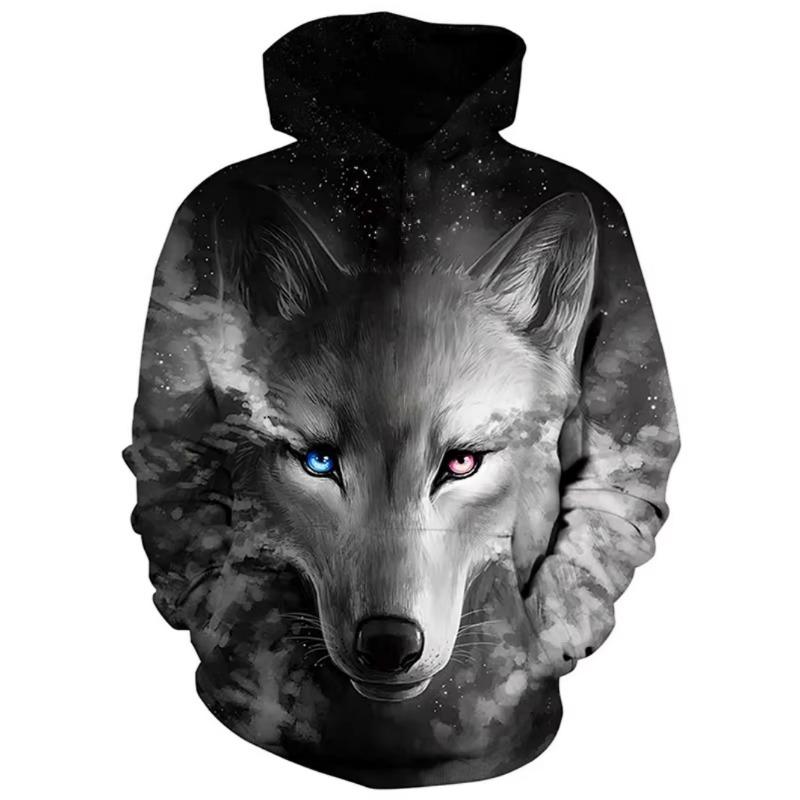 Modischer Kinder Hoodie Tiergrafiken Langarm Fuchs 3D Druck Junge Mädchen Sweatshirt Streetwear Locker Kinderkleidung Oberteil