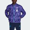 Adidas Argentina National Team Printed Zip-Up Stand Collar Reversible Jacket Men Outerwear Blue HF3948