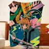 Anime C-Cardcaptor S-Sakura Throw Flannel Throw Blanket, Lightweight Cozy, Durable Washable cute Cool