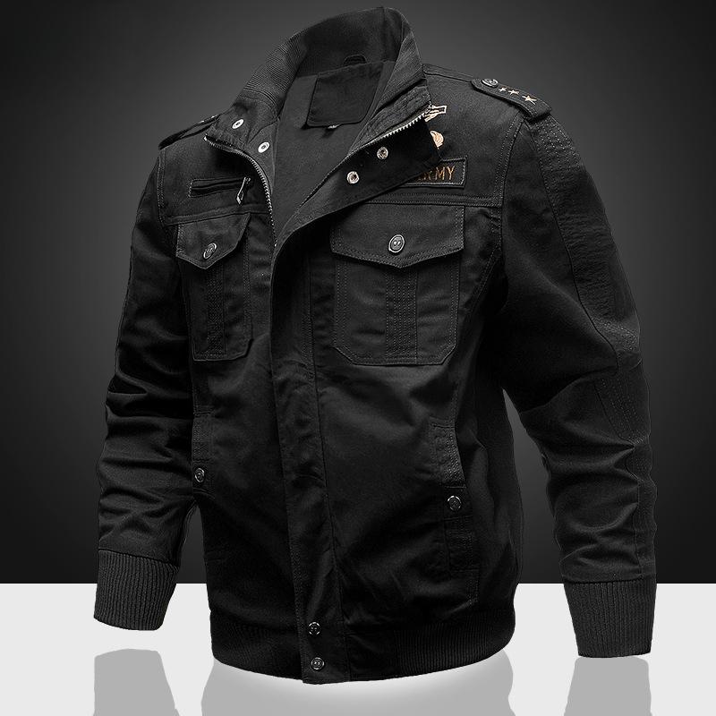 Autumn and Winter New Men's Workwear Cotton Jacket Large Size High-quality Counter Style Solid Color Cape Jacket