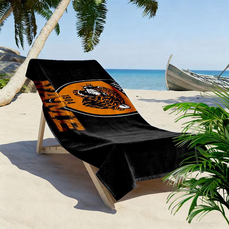 Hull City Print Beach Towel, Large Soft Quick Dry Towel for Beach Camping Swimming