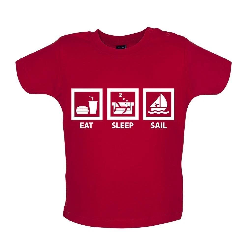 

Eat Sleep Sailing - Baby Kids Boys Girls Unisex T-Shirt / Bodysuit - Sailing Boat Laser Sailor Love 100