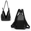 Women's Multifunctional Shoulder Bag Commuter Business Backpack Solid Color Crossbody Bag