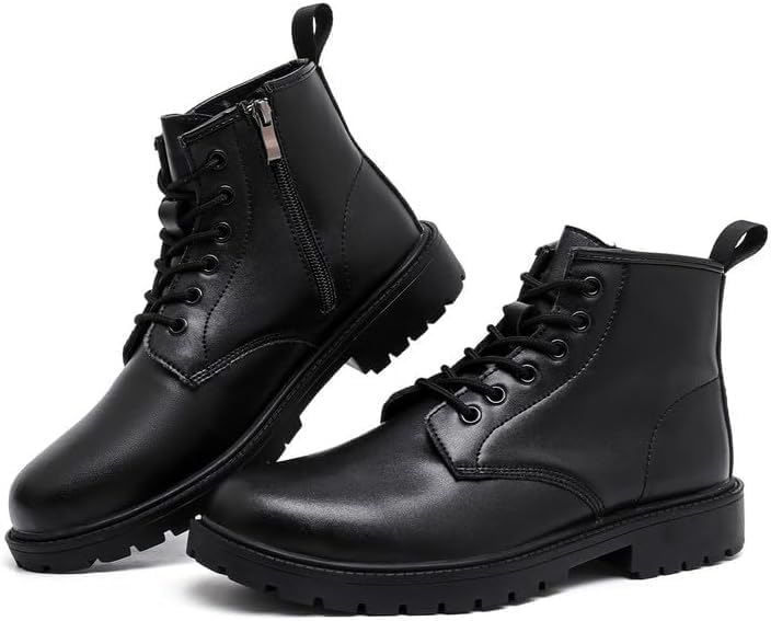 

Hanani Side Zipper Short Platform Size Men s Boots, High-Top, Sole, Black, Fall/Winter Boots, 6-Eye, 27.0cm