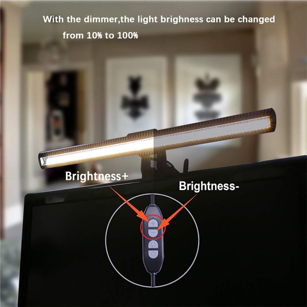 Adjustable Brightness Monitor Light Bar 3 Color Temperature LED Task Lamp  Work From Home