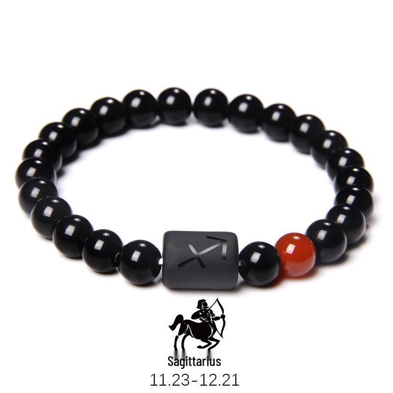 Pulsera de Ojo de Tigre y Piedra Pintada de las Doce Constelaciones