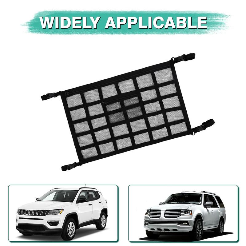 Universal Heavy Cargo Net for Truck Roof For Large SUVs with Four Roof Handles Car Cargo Net Elastic Mesh Luggage Cargo Storage