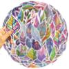 50 Cartoon Enamel Leaf Stickers Personalized Decorative Guitar Notebook Suitcase DIY Waterproof Stickers