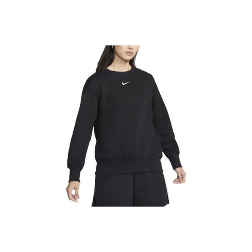 Nike Solid Logo Fleece-Lined Long Sleeve Sweatshirt for Women In Black