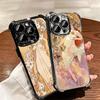 Vintage Alfons Mucha Primavera Soft Phone Case For iPhone 15 16 17 Air 14 Pro Max 16E Plus 13 12 Mini Plating Anti-Fall Fundas