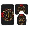 Christmas Bathroom Floor Mat Toilet Three-Piece Set