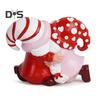 Gnomes Couple Figurine Valentine's Day Tabletop Gnomes Couple Ornament Resin Kissing Dwarf Couple Statue Gifts for Girlfriend Mom Women