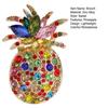 Women Brooch Dazzling Rhinestones Inlaid 3D Pineapple Design Brooch Suit Lapel Sweater