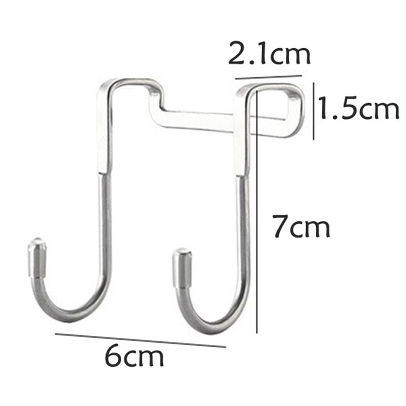 Küchen-Badezimmer-Schranktür-Rückseite, nicht abfärbender Tür-Rückhaken, Kleiderhaken, S-Typ, lochfreier Haken