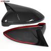 Side Wing Mirror Cover For VW Golf MK7 MK7.5 R GTI GTD 2014 2015- Rearview Mirror Caps Casing OX Horn Style Car