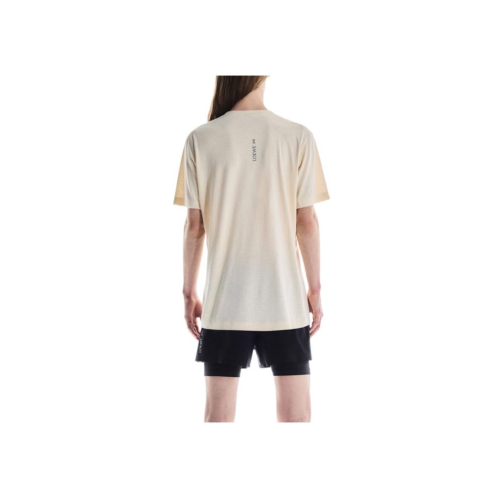 Su X Loewe Active SS25 Morbido Comodo alla Moda Versatile T-shirt a Maniche Corte Top Unisex Beige 1UF10431951